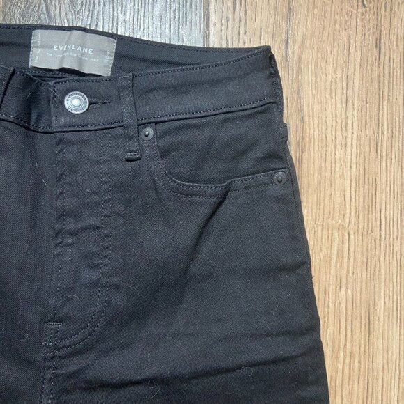 Everlane Curvy High-Rise Skinny Jeans Black Women's Size 25 Crop - Picture 2 of 6